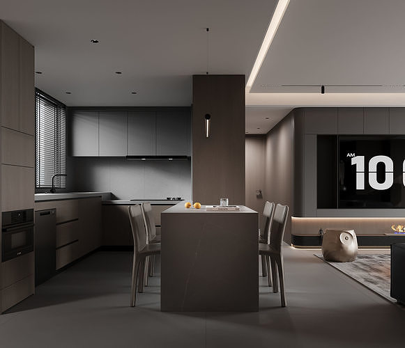 apartment interior scenes   3D model 3