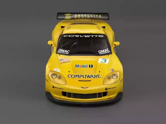 The Chevrolet Corvette C6R Low-poly 3D model