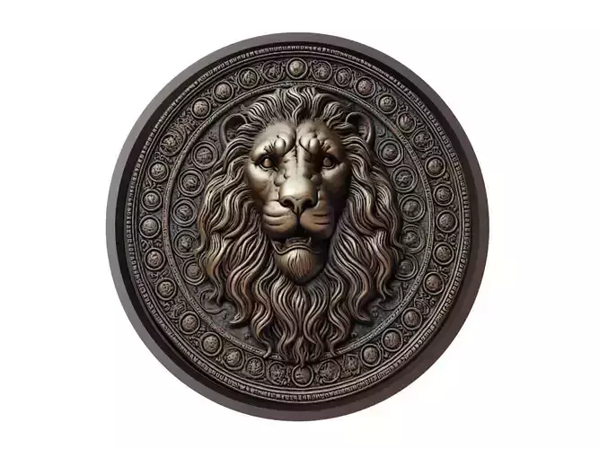 Lion Animal Medallion