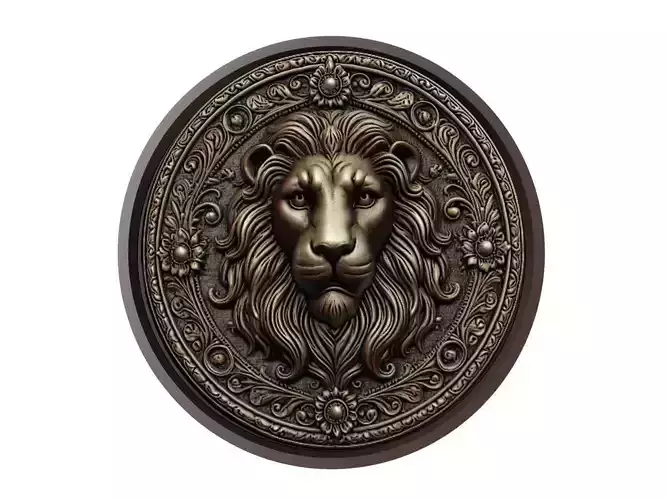 Lion Animal Medallion