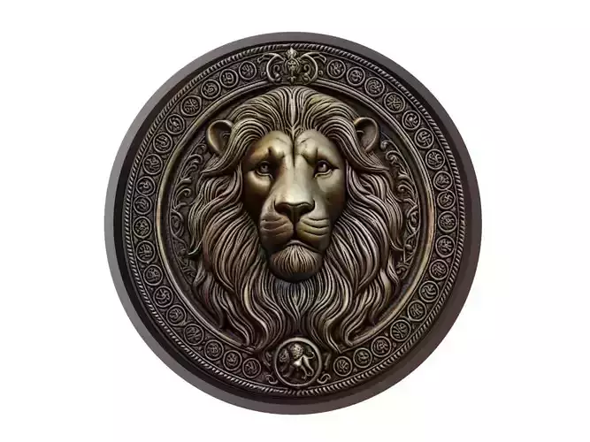 Lion Animal Medallion