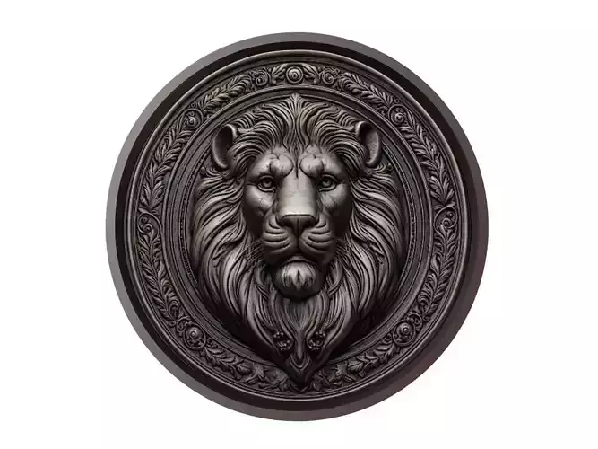 Lion Animal Medallion