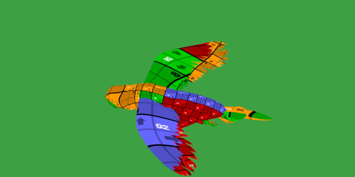 Pionus Parrot Bird Low-poly 3D model_28