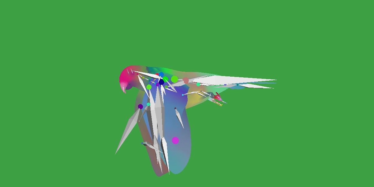 Pionus Parrot Bird Low-poly 3D model_34