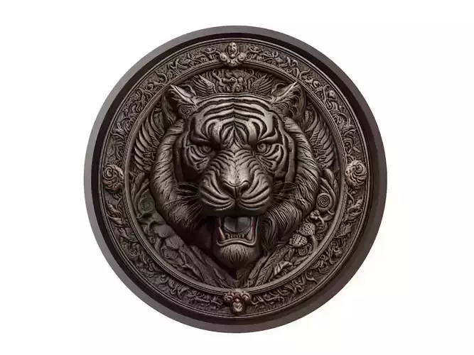 Tiger Animal Medallion