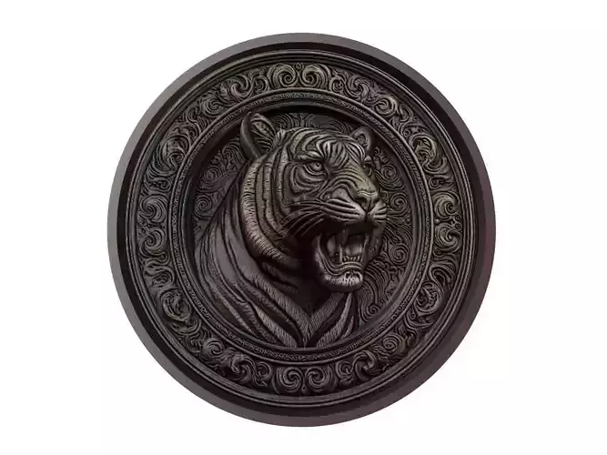 Tiger Animal Medallion