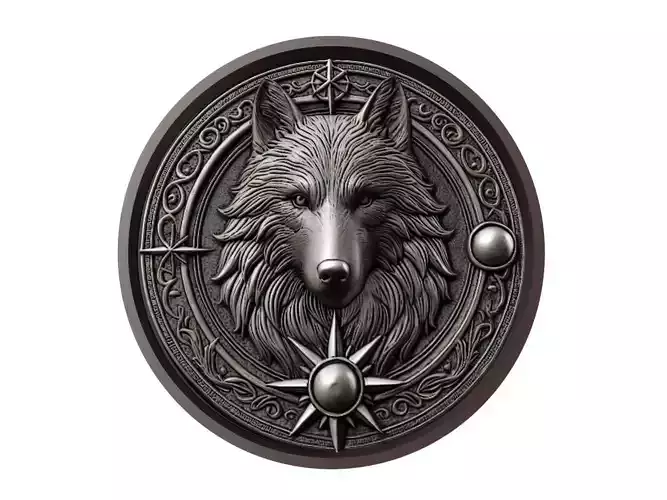 Wolf Animal Medallion