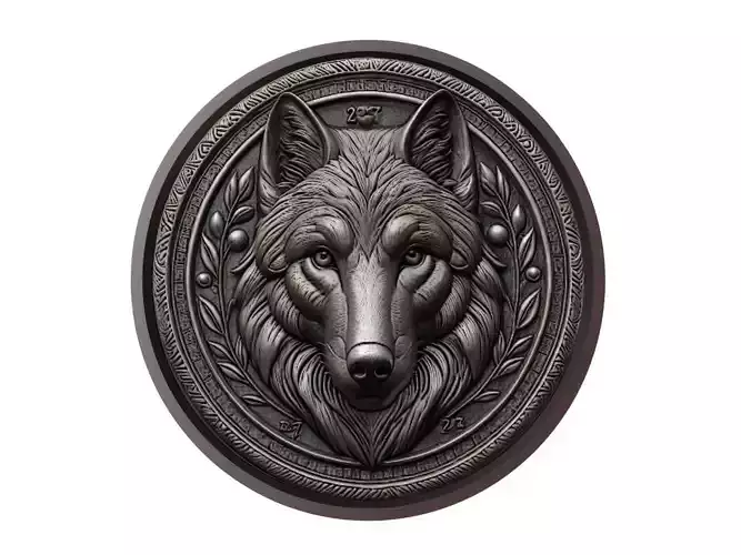 Wolf Animal Medallion