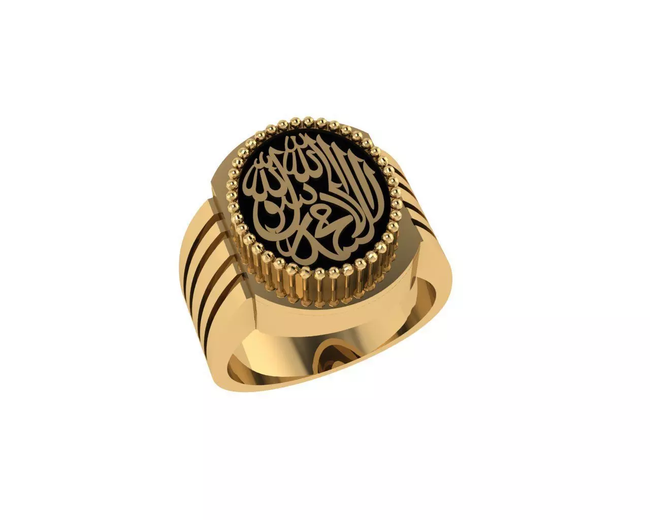 Kalma Islamic Ring For Men 3D print model