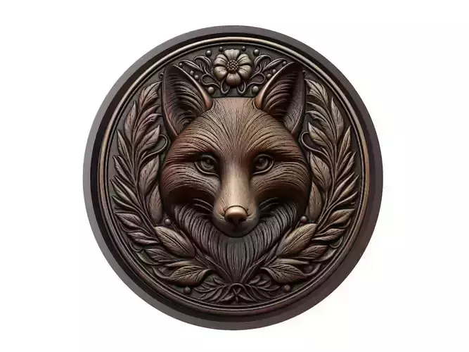 Fox Animal Medallion