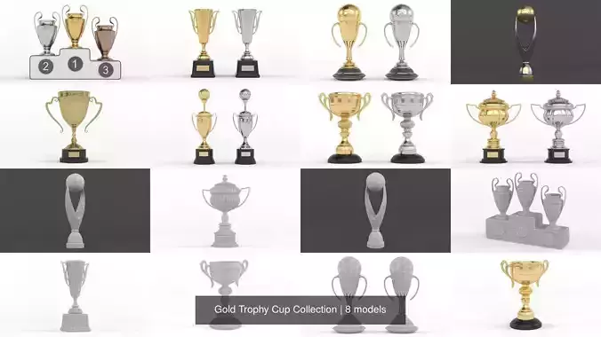 Gold Trophy Cup Collection 