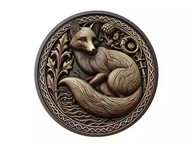 Fox Animal Medallion