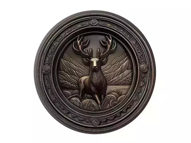Deer Animal Medallion