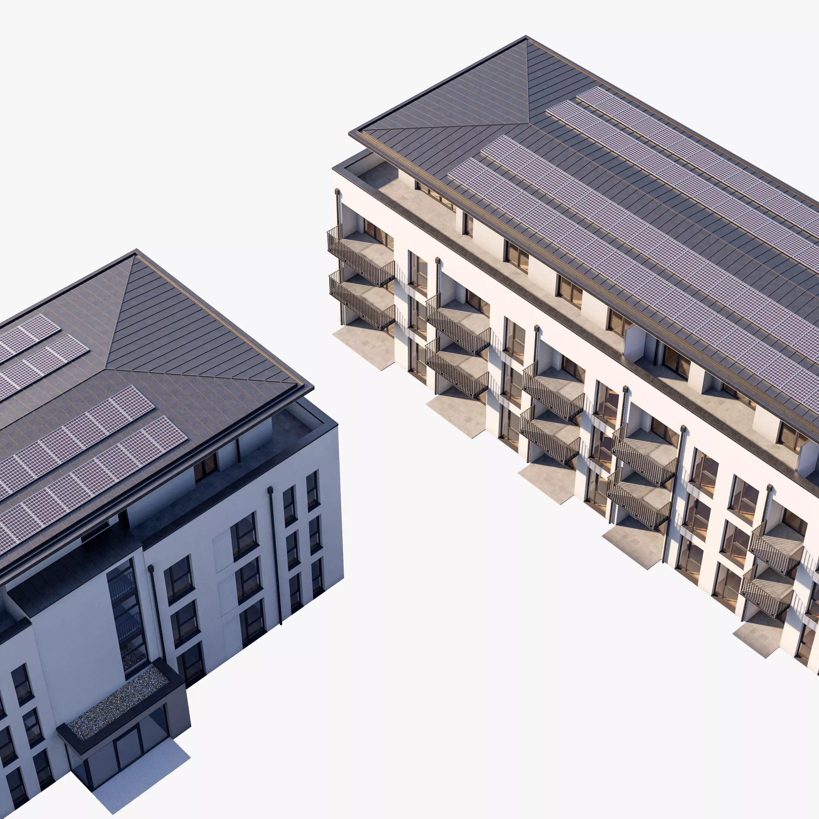 German Housing Complex 3D model