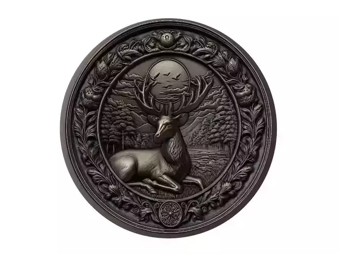 Deer Animal Medallion
