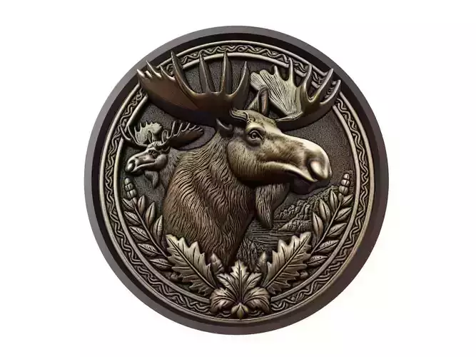 Moose Animal Medallion