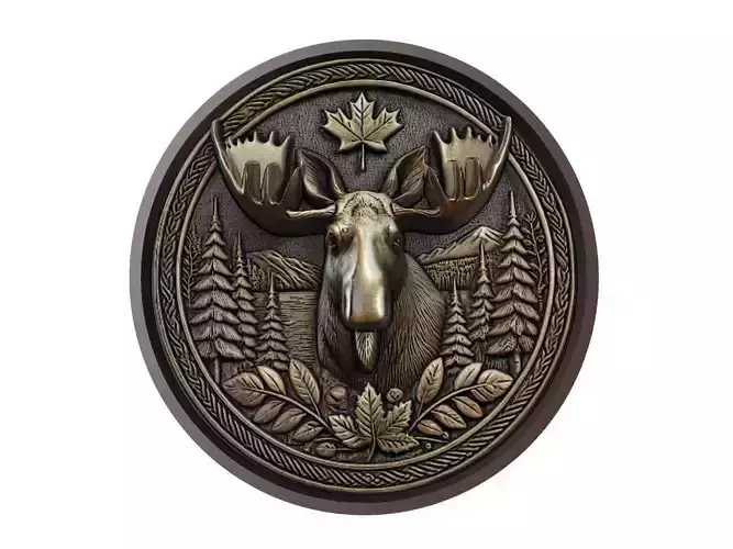 Moose Animal Medallion