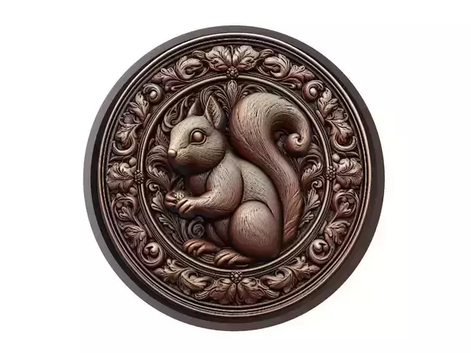 Squirrel Animal Medallion