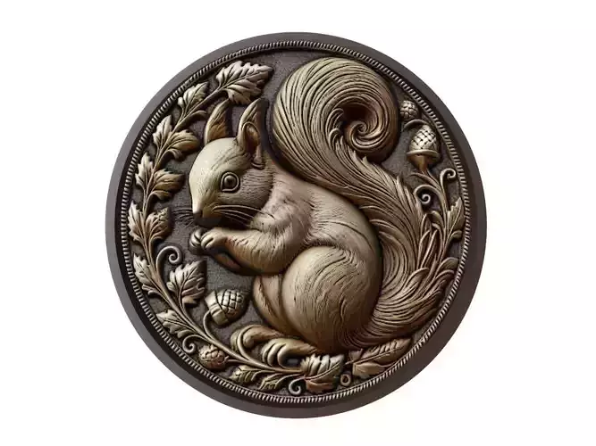 Squirrel Animal Medallion