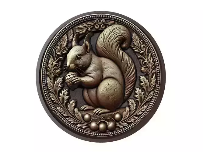 Squirrel Animal Medallion