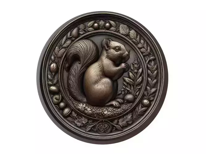 Squirrel Animal Medallion