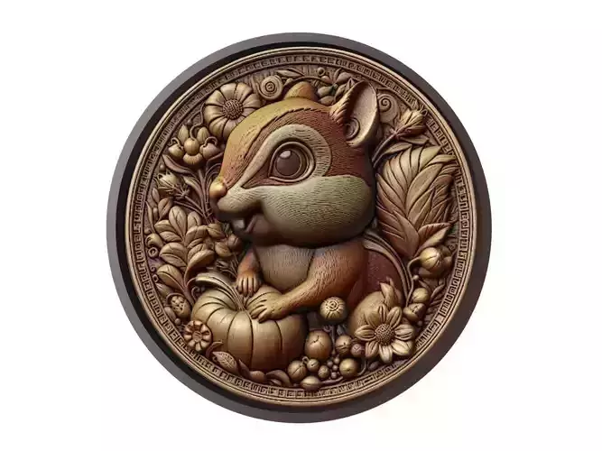 Chipmunk Animal Medallion