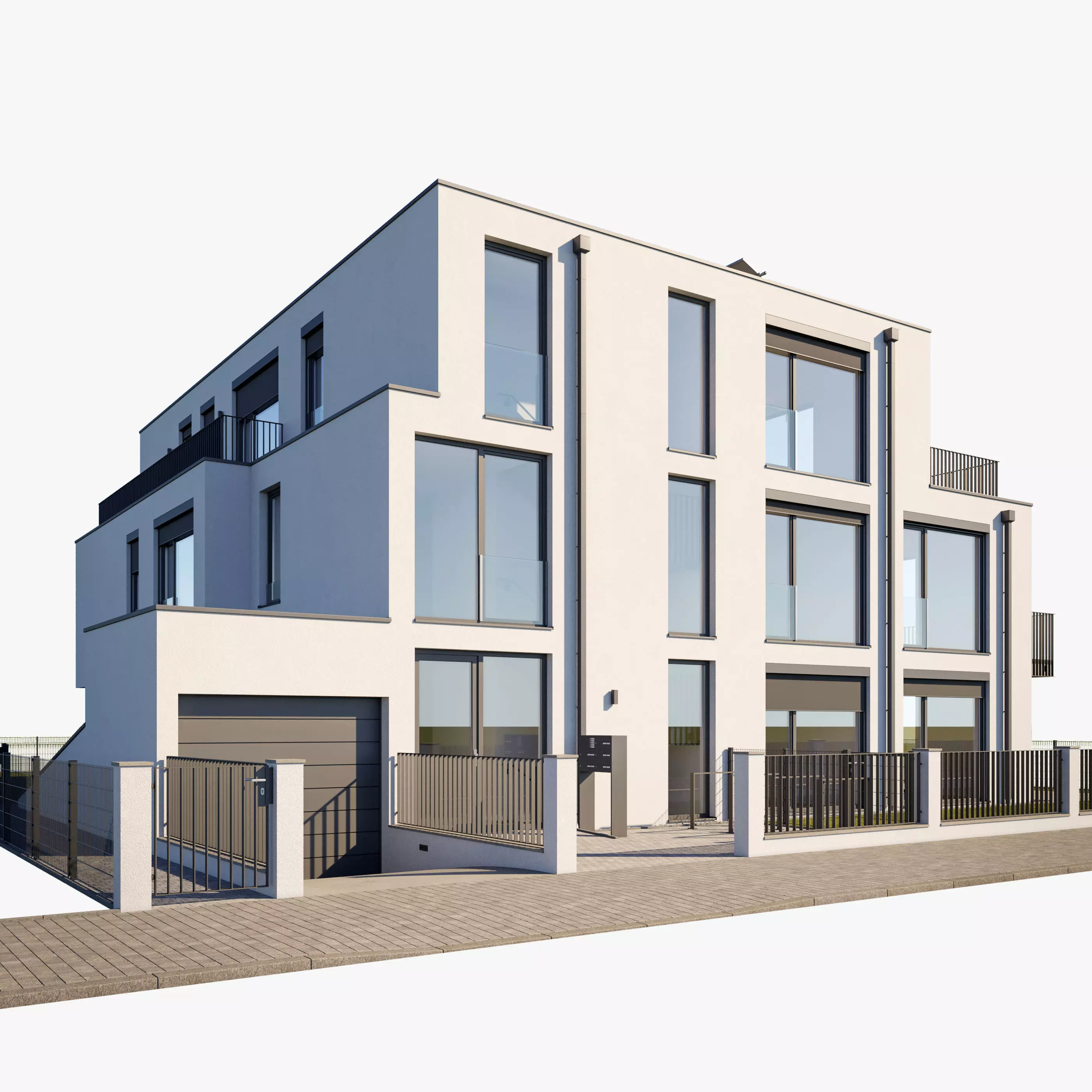 Modern Apartment Building 3D model