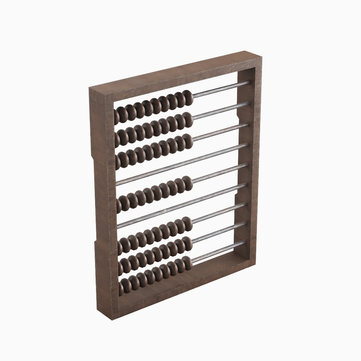 Classic Abacus 03 Low-poly 3D model_5