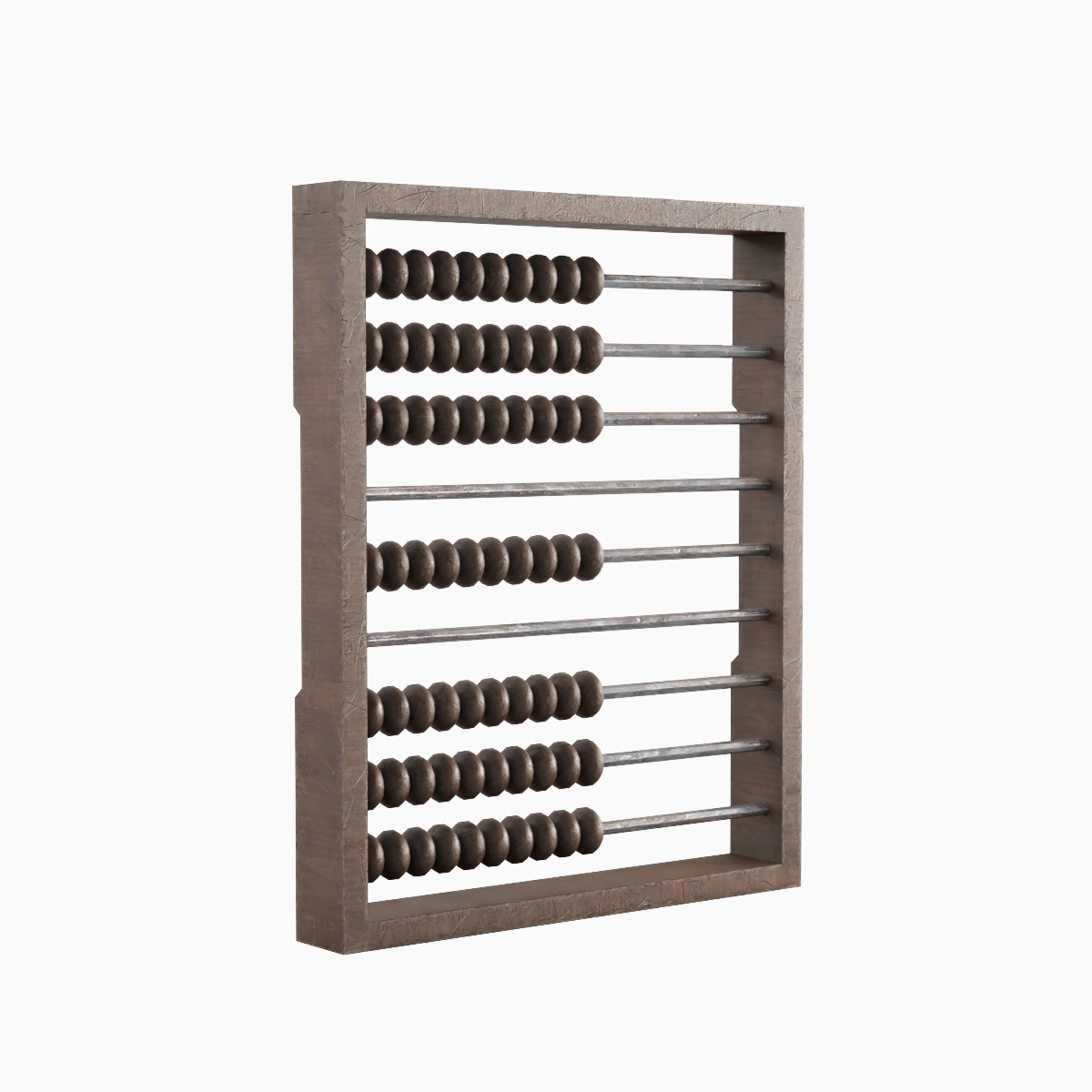Classic Abacus 03 Low-poly 3D model_3