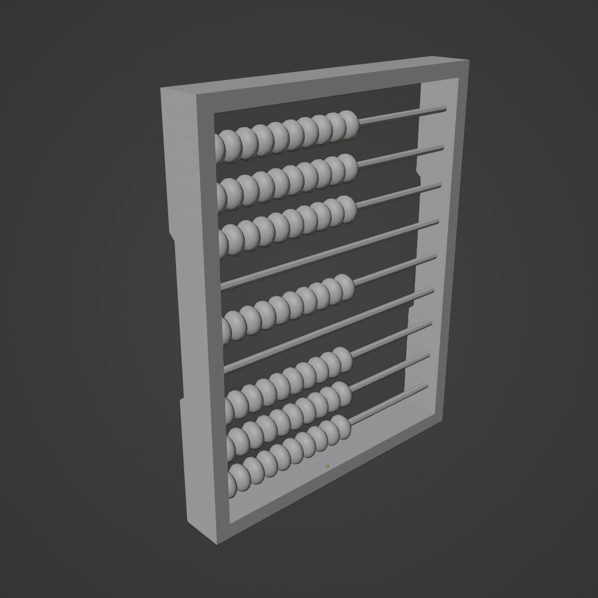 Classic Abacus 03 Low-poly 3D model_9
