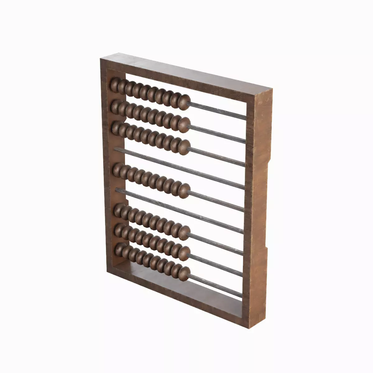 Classic Abacus 03 Low-poly 3D model_0