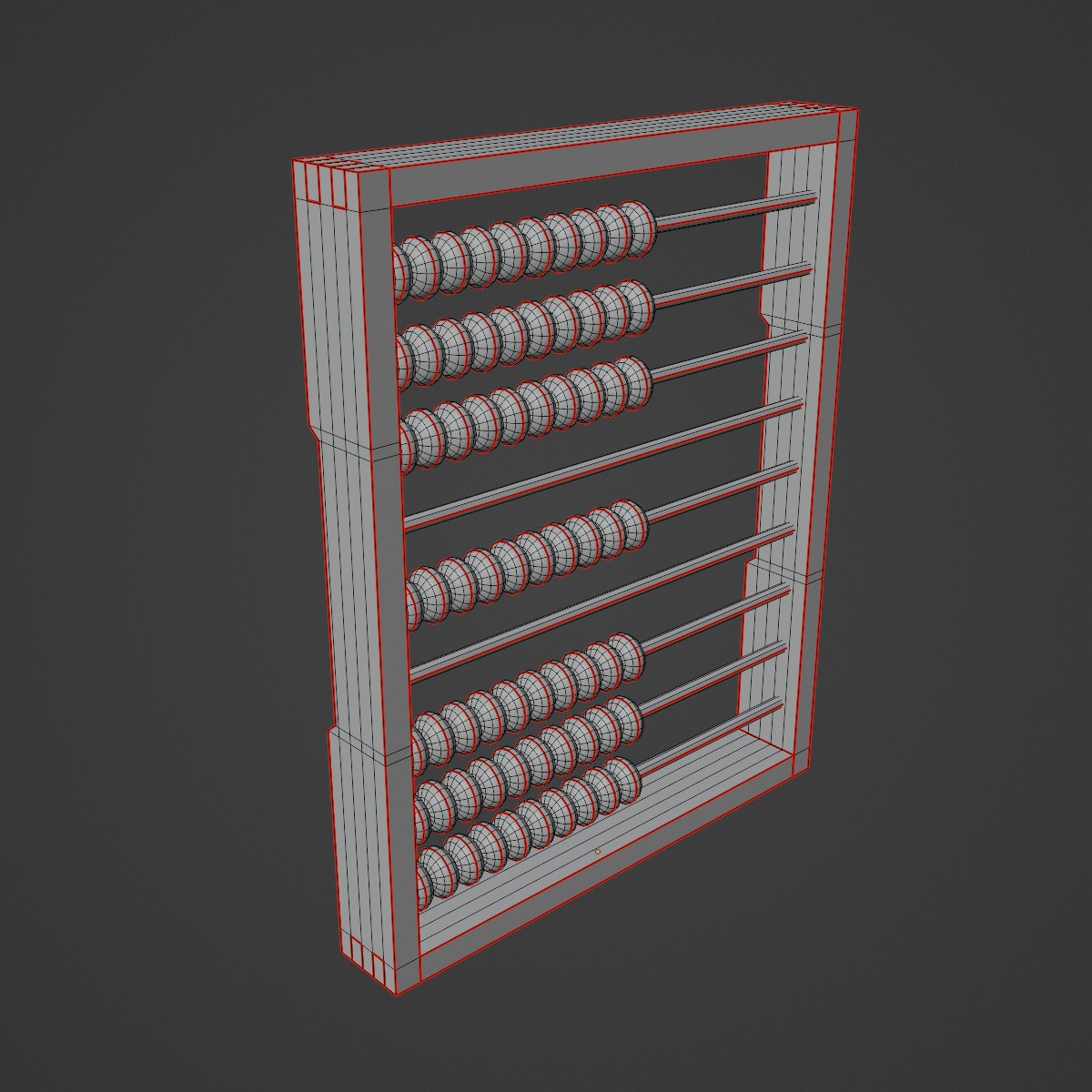 Classic Abacus 03 Low-poly 3D model_8