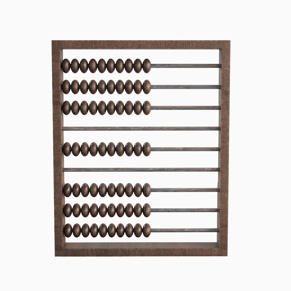 Classic Abacus 03 Low-poly 3D model_2