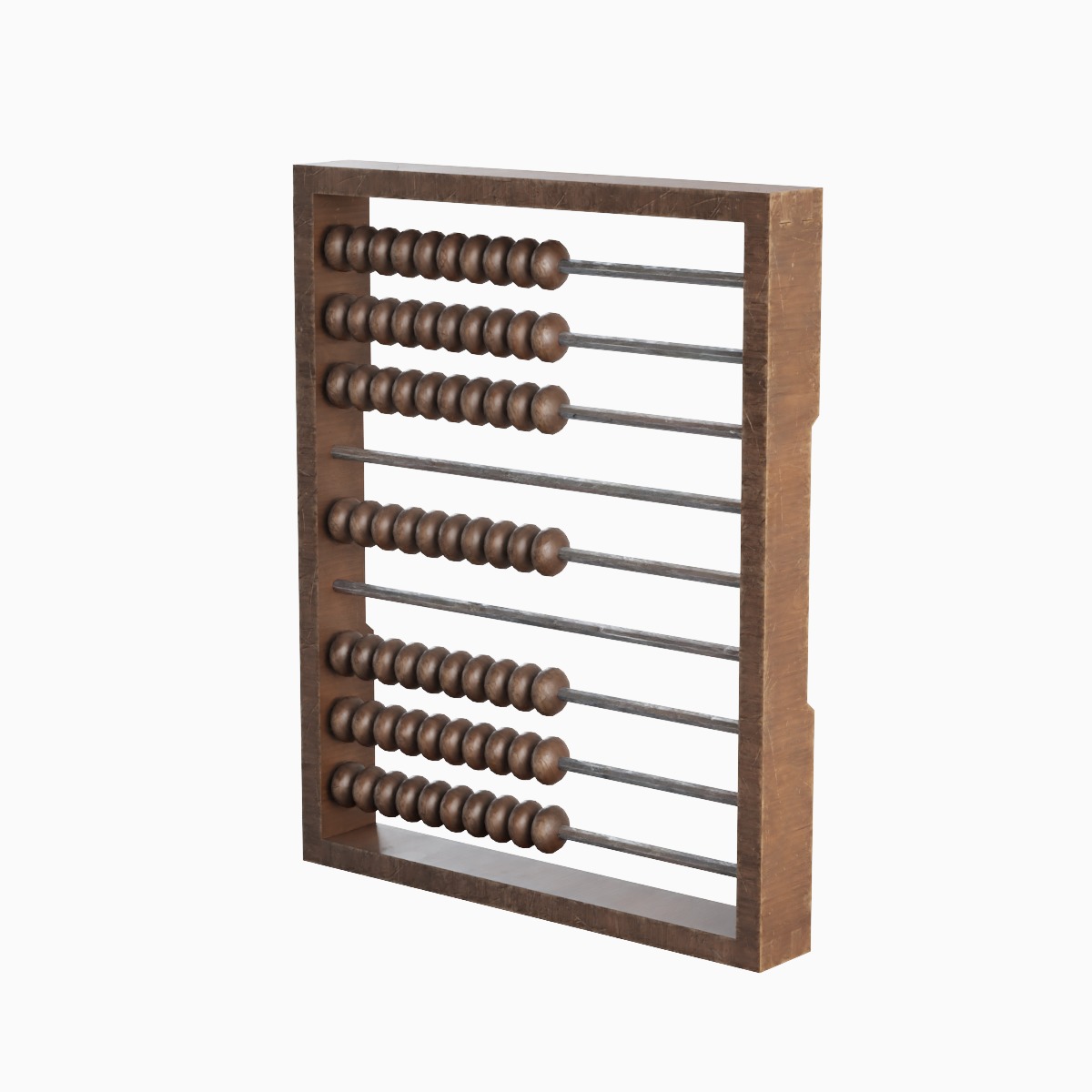 Classic Abacus 03 Low-poly 3D model_1
