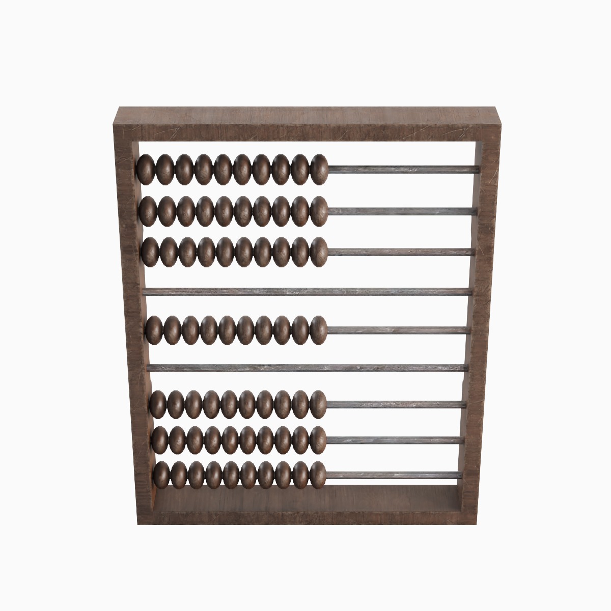 Classic Abacus 03 Low-poly 3D model_4