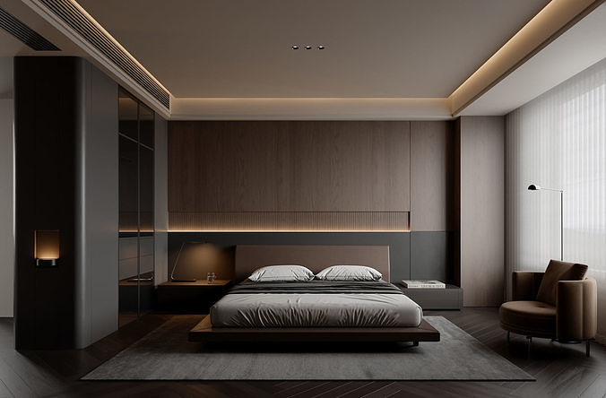 Bedroom interior scenes 3D model | CGTrader