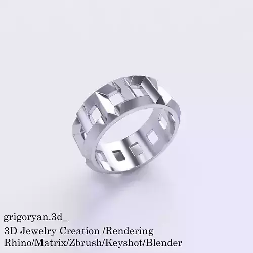 Ring Tiffany T2 3d ready to print model US6