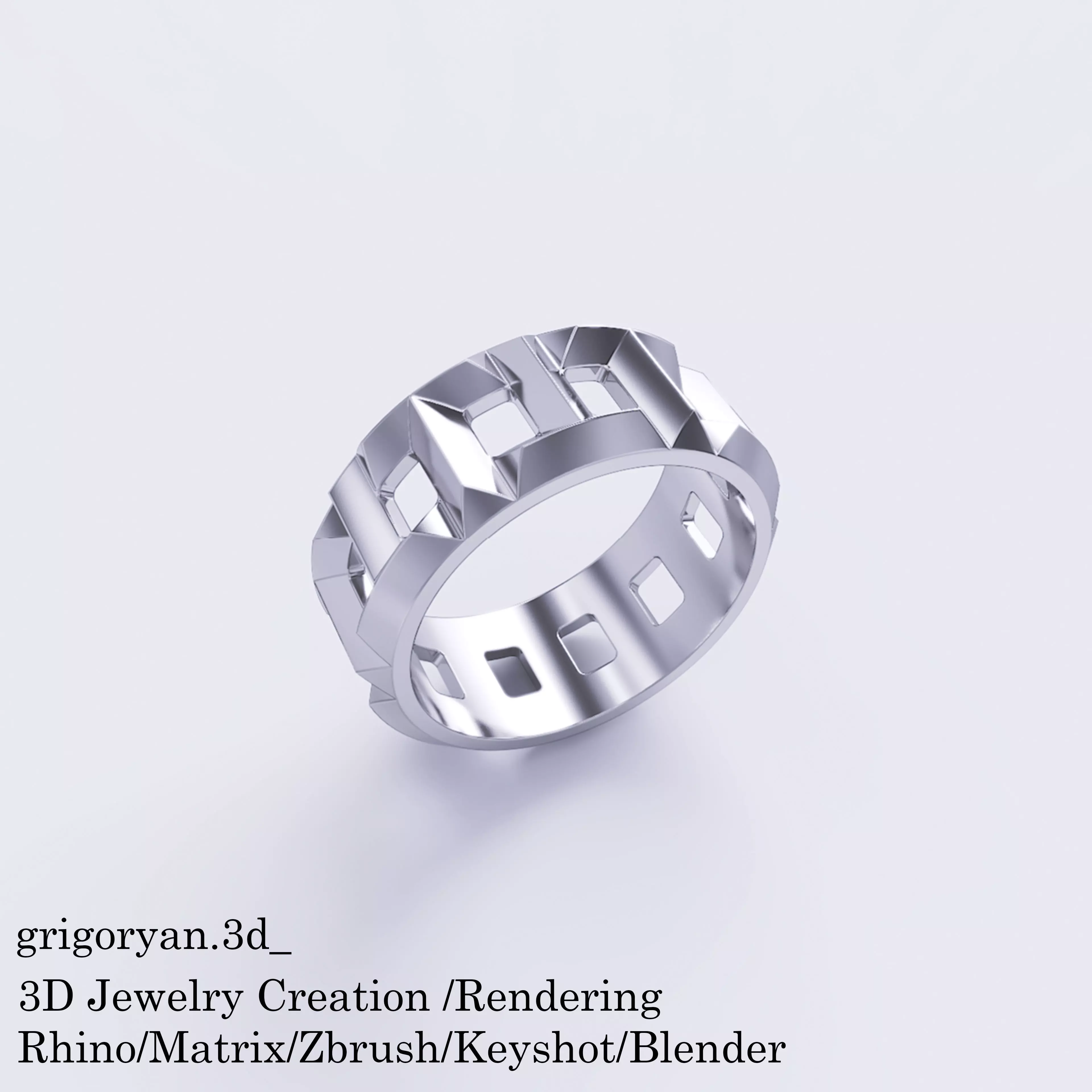 Ring Tiffany T2 3d ready to print model US6 3D print model