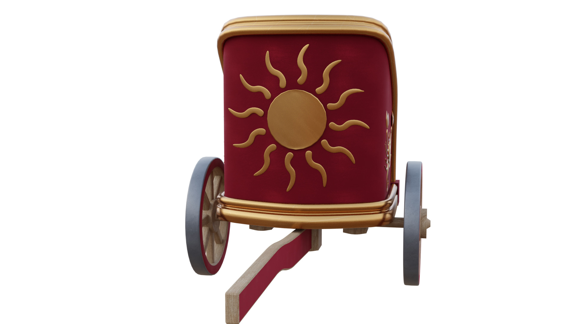 Fancy Chariot Low-poly 3D model_12