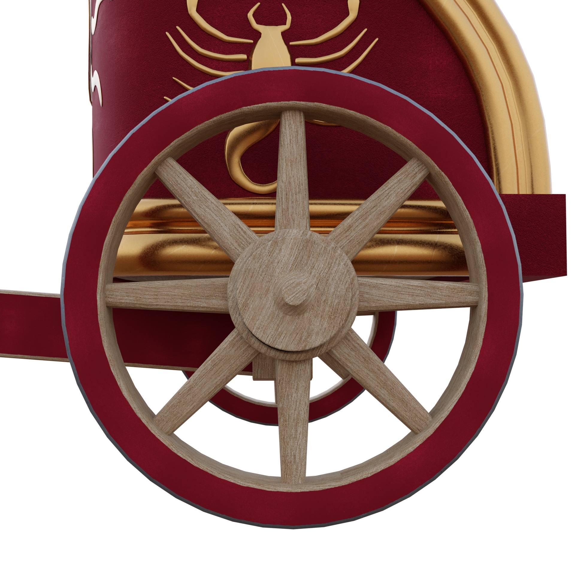 Fancy Chariot Low-poly 3D model_4