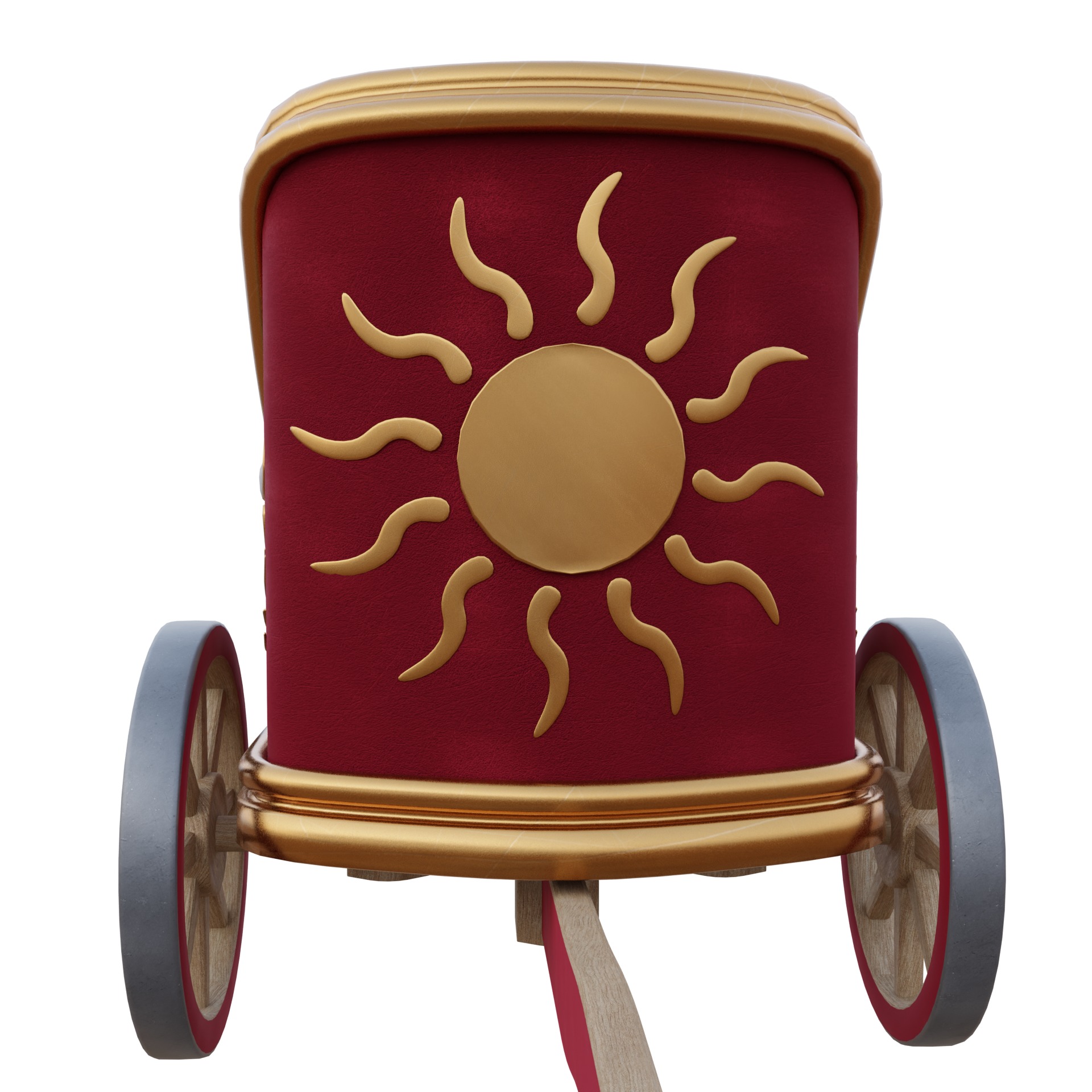 Fancy Chariot Low-poly 3D model_1