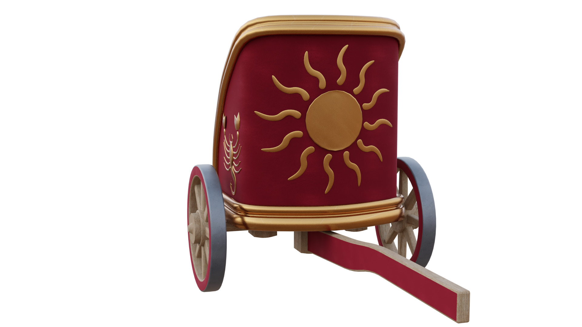 Fancy Chariot Low-poly 3D model_15