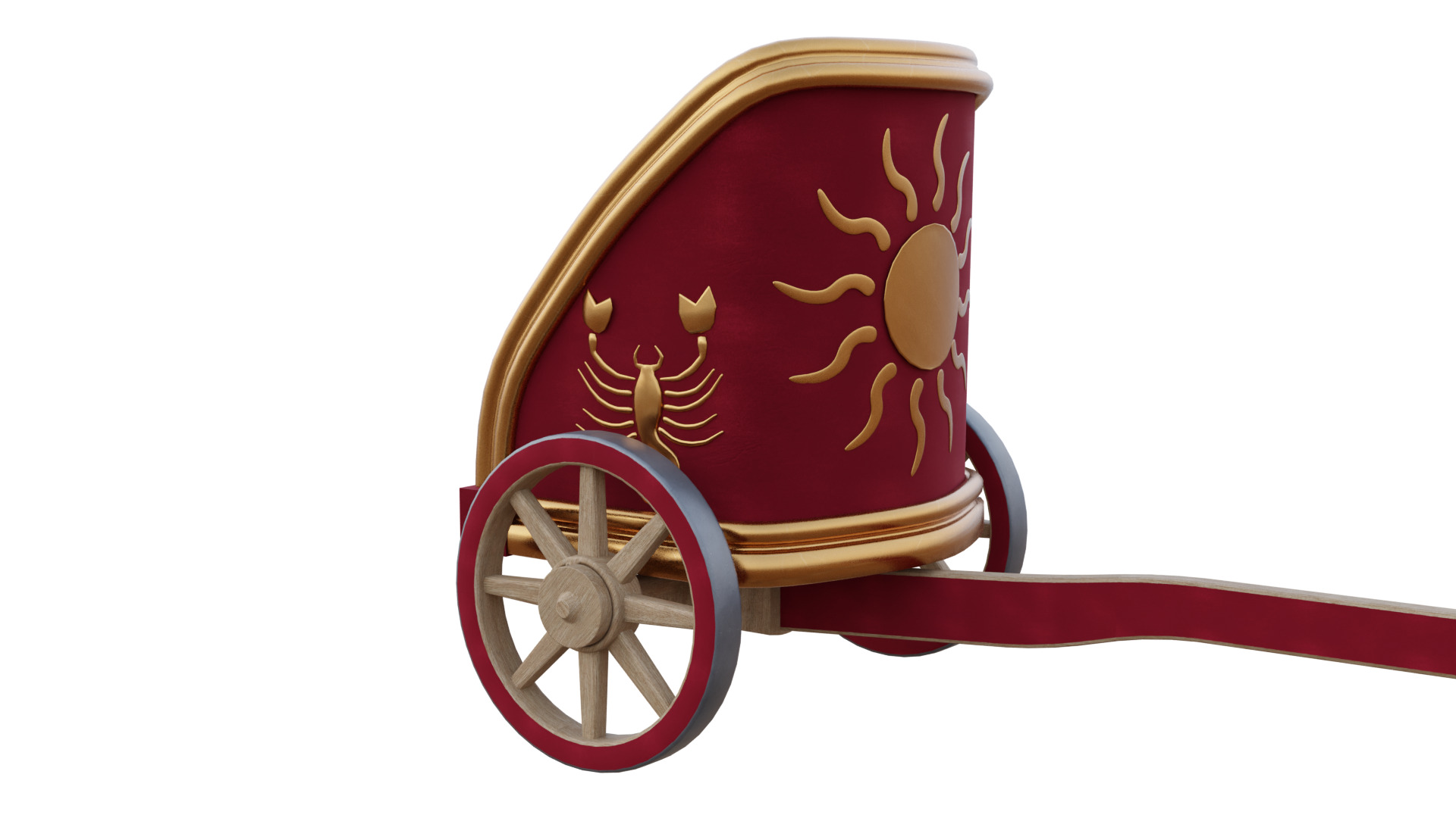 Fancy Chariot Low-poly 3D model_18