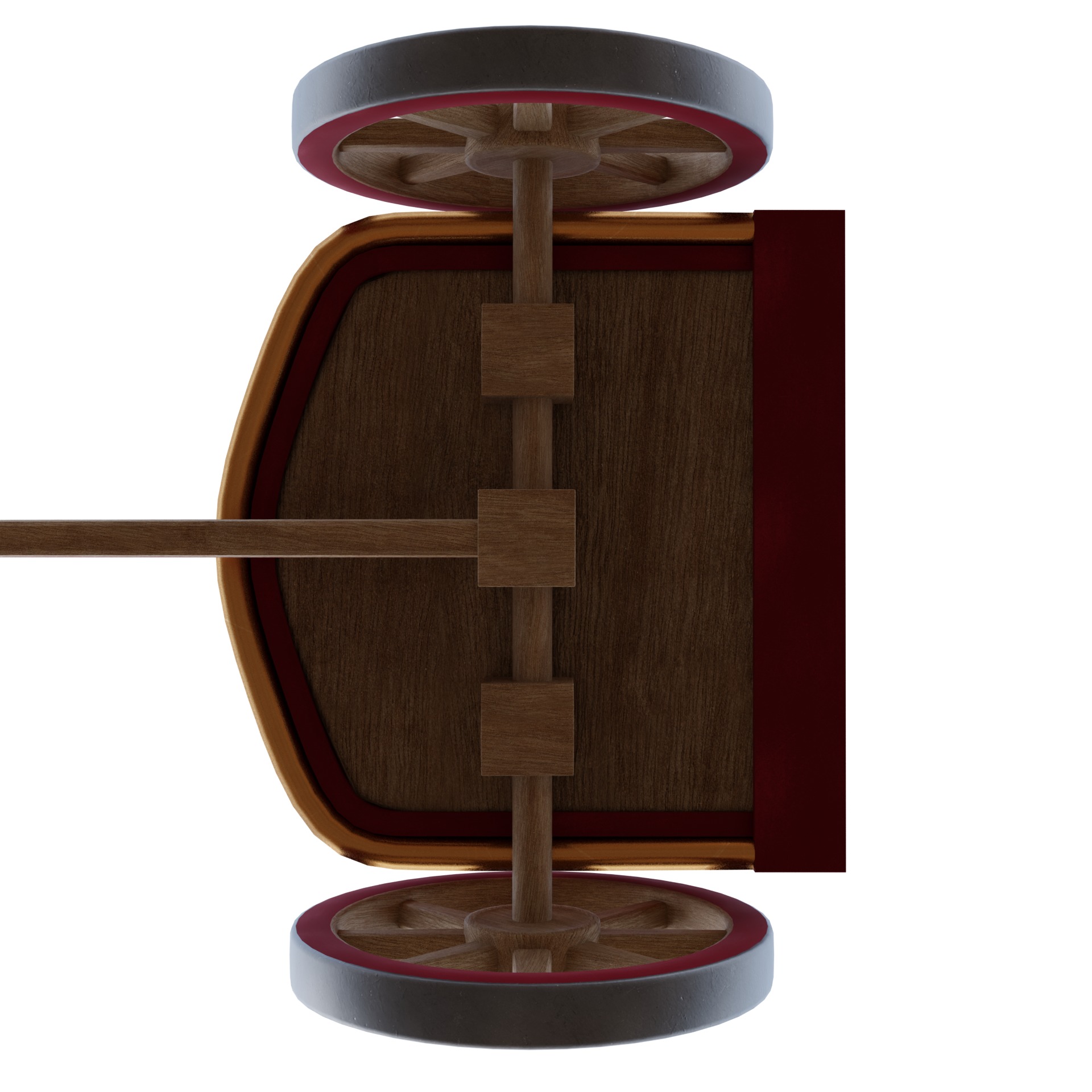 Fancy Chariot Low-poly 3D model_5