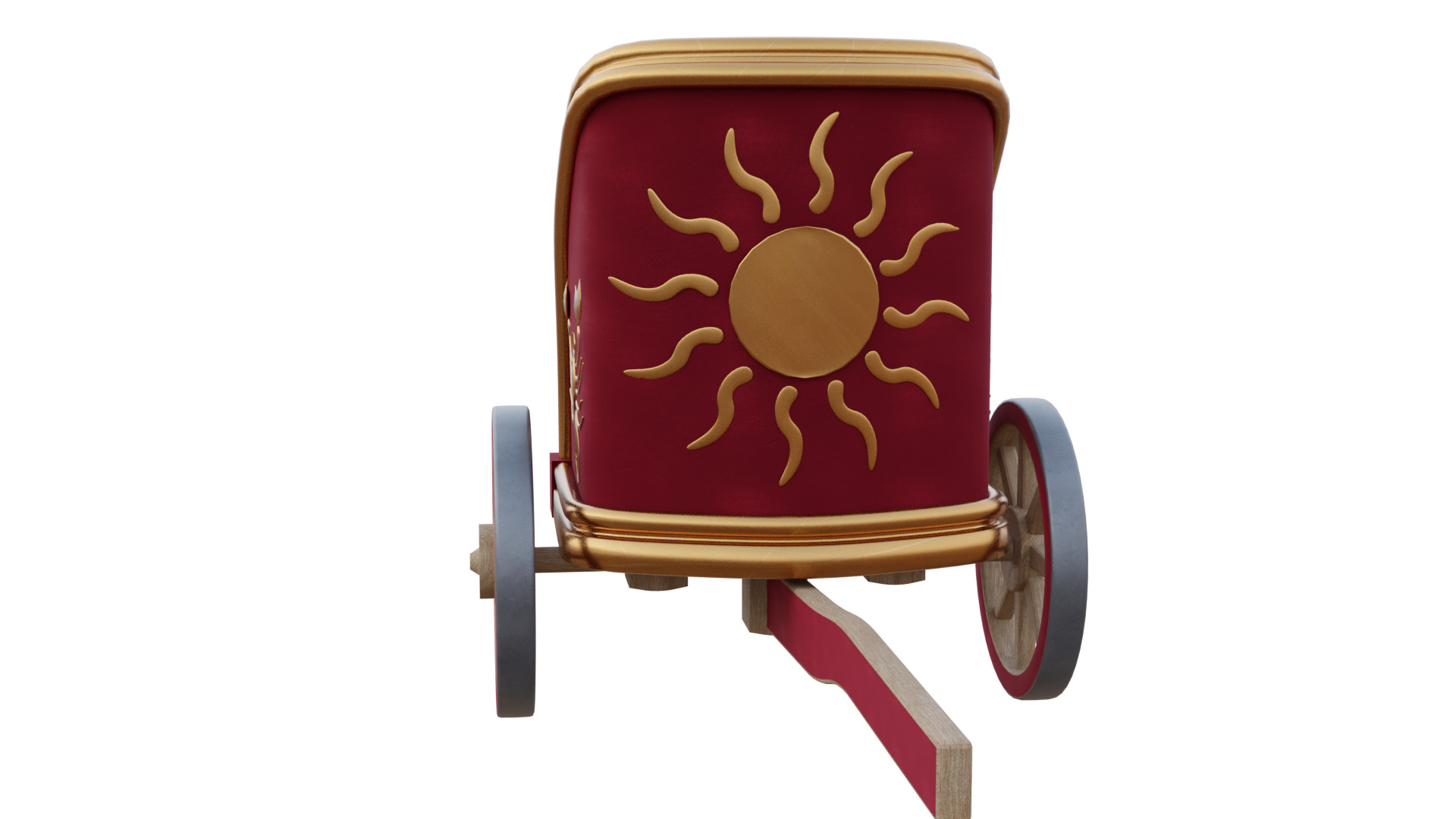 Fancy Chariot Low-poly 3D model_14