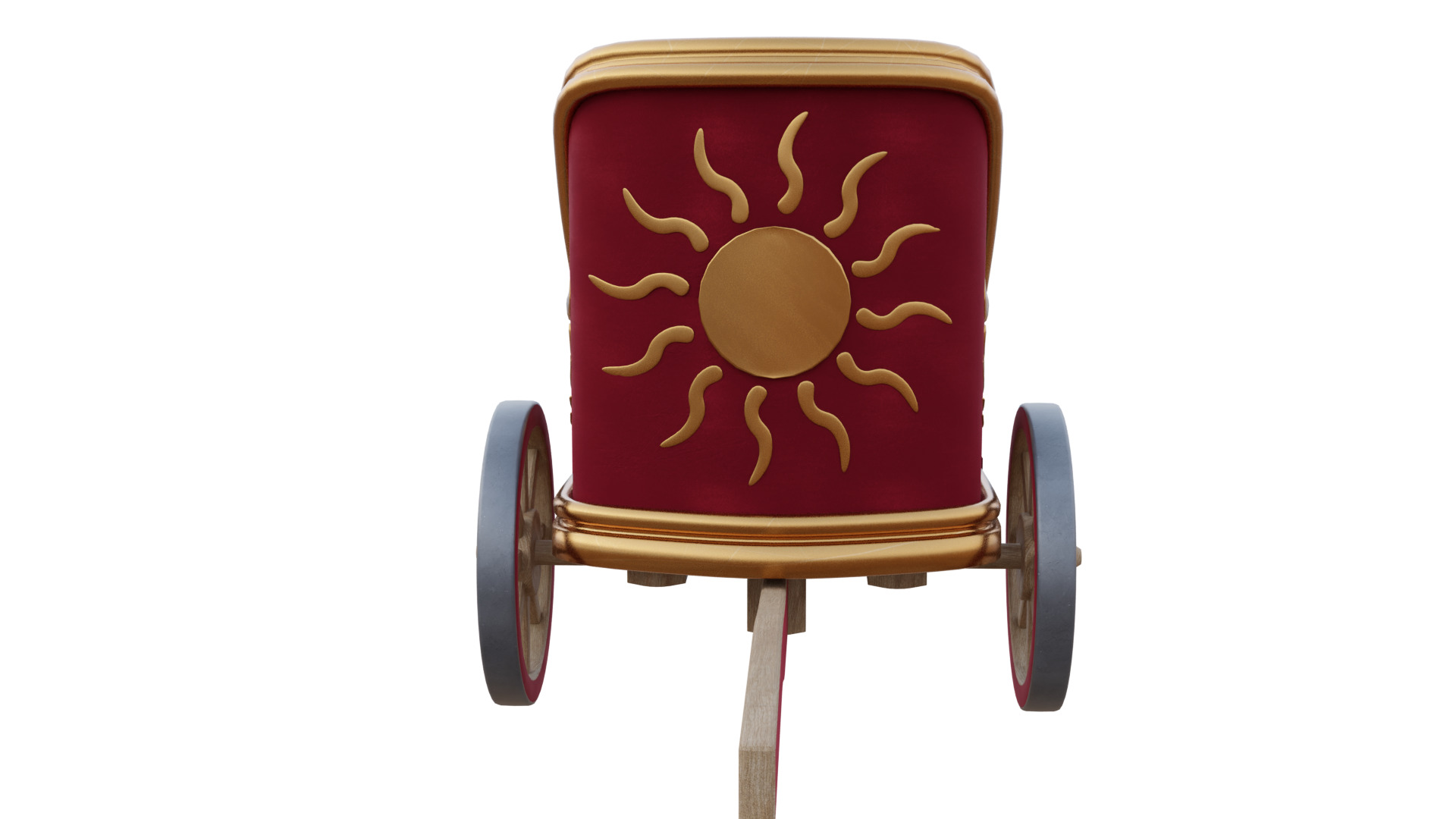 Fancy Chariot Low-poly 3D model_13