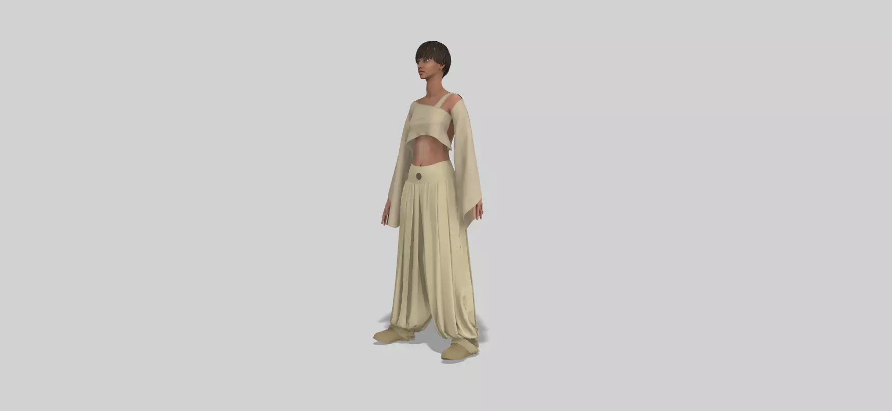 Rhythm and Flow inspired garment 3D model