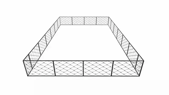 Fence Low-poly 3D model