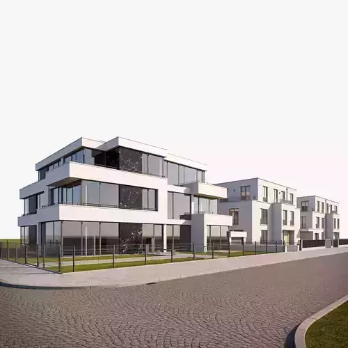 Modern City Villas 3D model