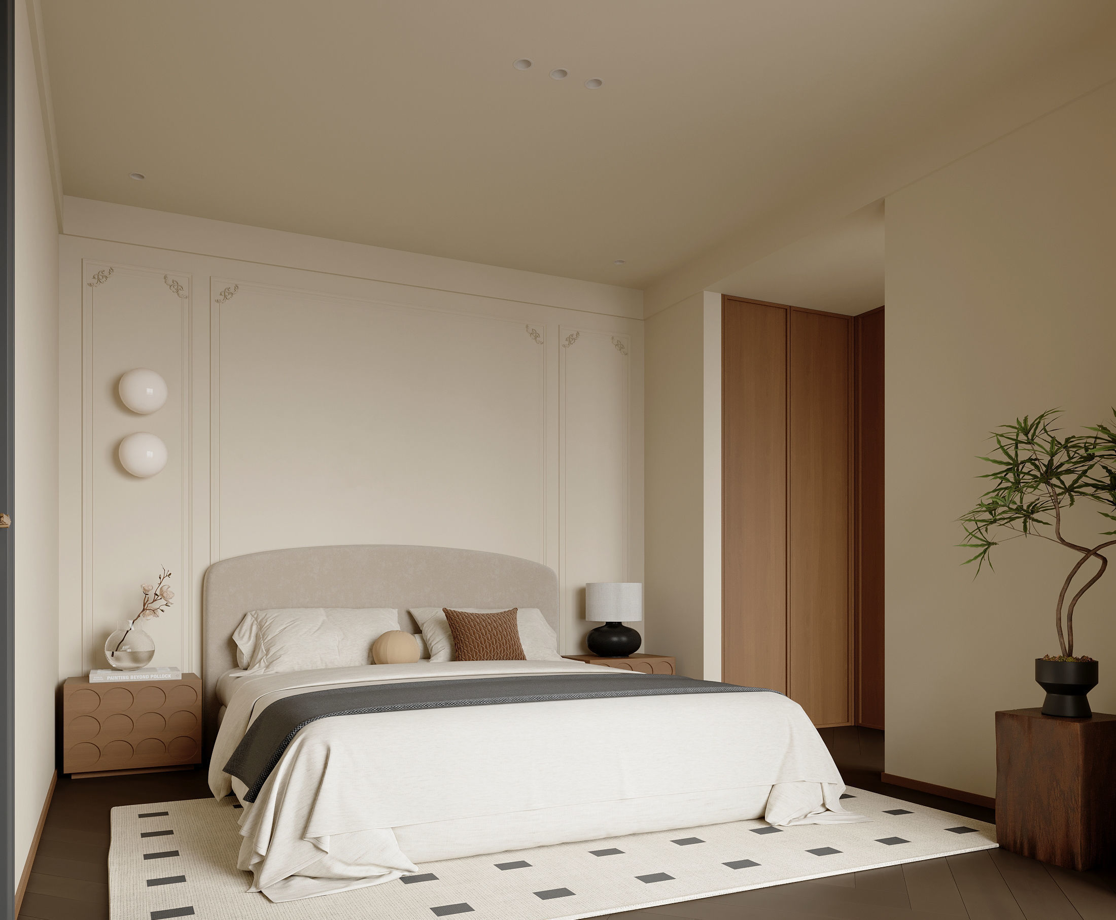 bedroom and bathroom 3D model_1